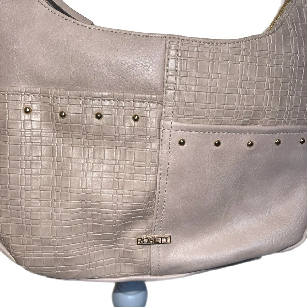 Rosetti Beige Hobo Bag Crossbody‎ Gold Detail NWOT
